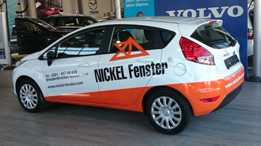 Autowerbung Nickelfenster
