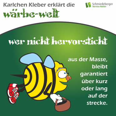 Karlchen Kleber sagt, die eigene Marke sollte stets hervorstechen