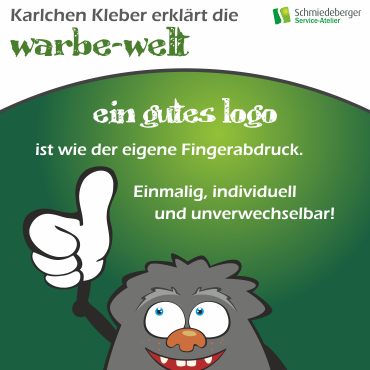 Karlchen Kleber erklärt, was ein gutes Logo ausmacht