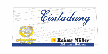 Einladungskarte Elektro Müller